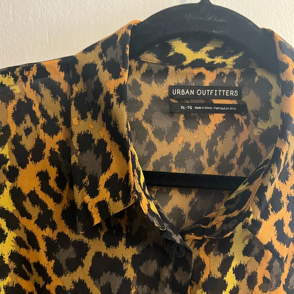 Cheetah Print Long Sleeve Button Down - image 2